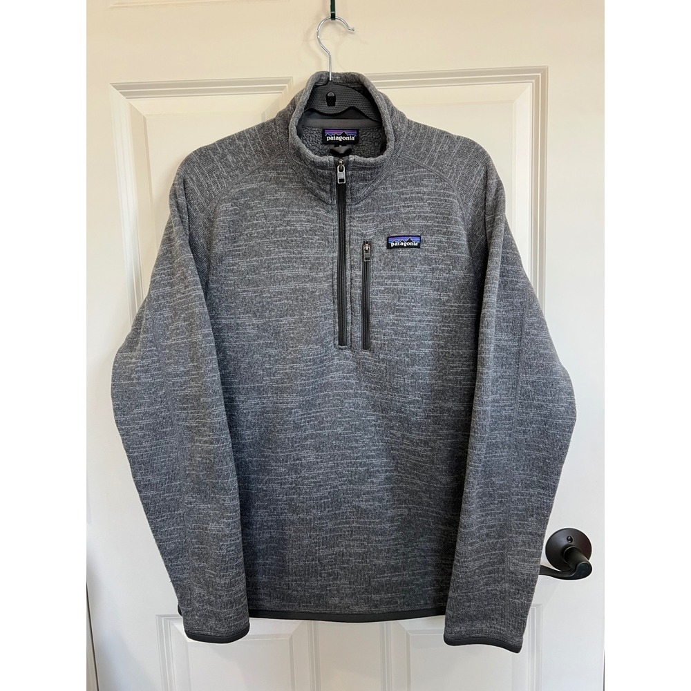 Patagonia Men's Better Sweater 1/4 Zip Fleece Pullover Gray Size Medium